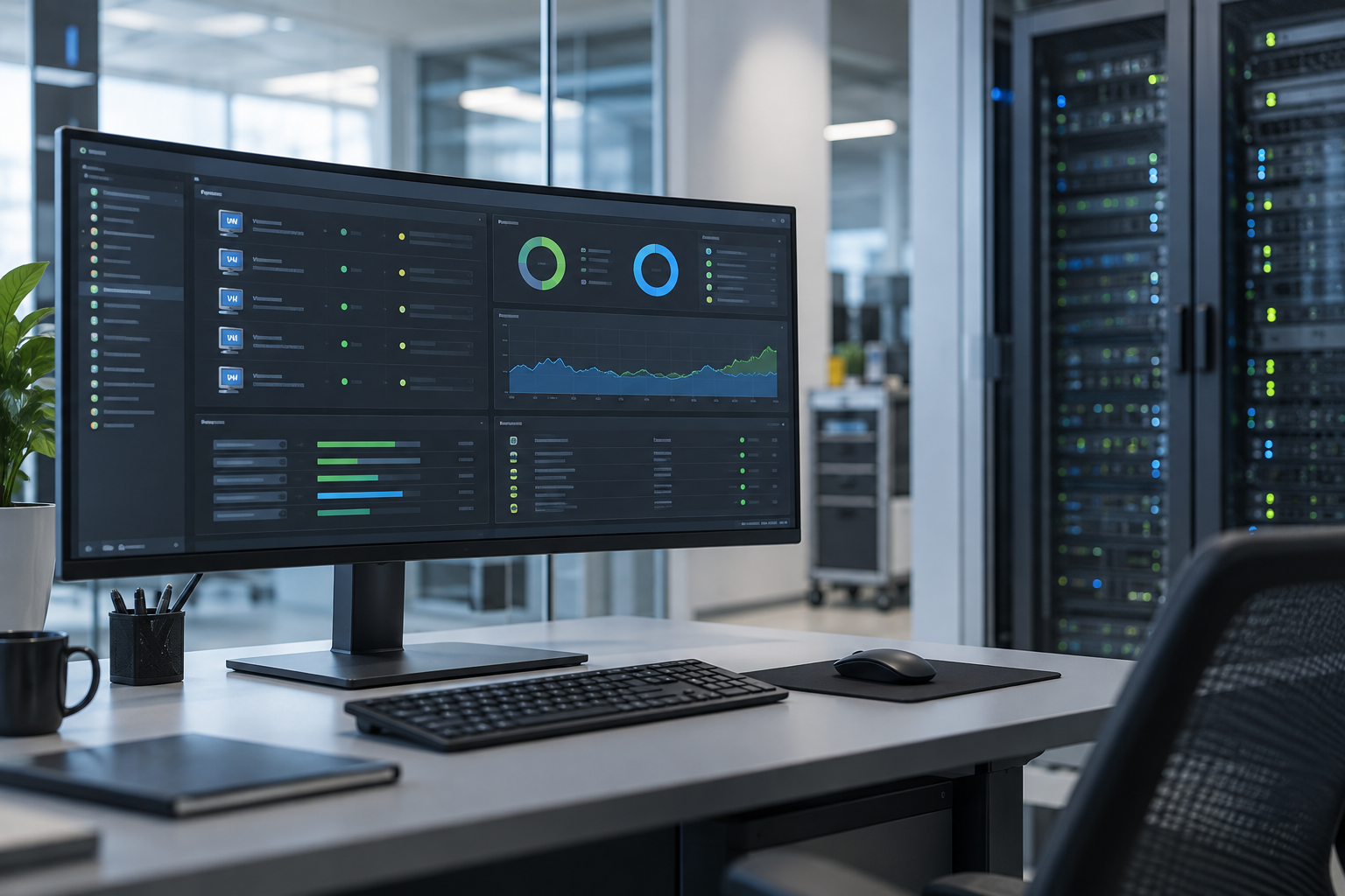 Panel de monitorización de virtualización, almacenamiento y copias